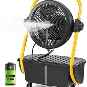 12 inch Rechargeable Outdoor Misting Fan with Water Tank